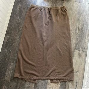 J. Jill | Brown Terry Cloth Maxi Skirt